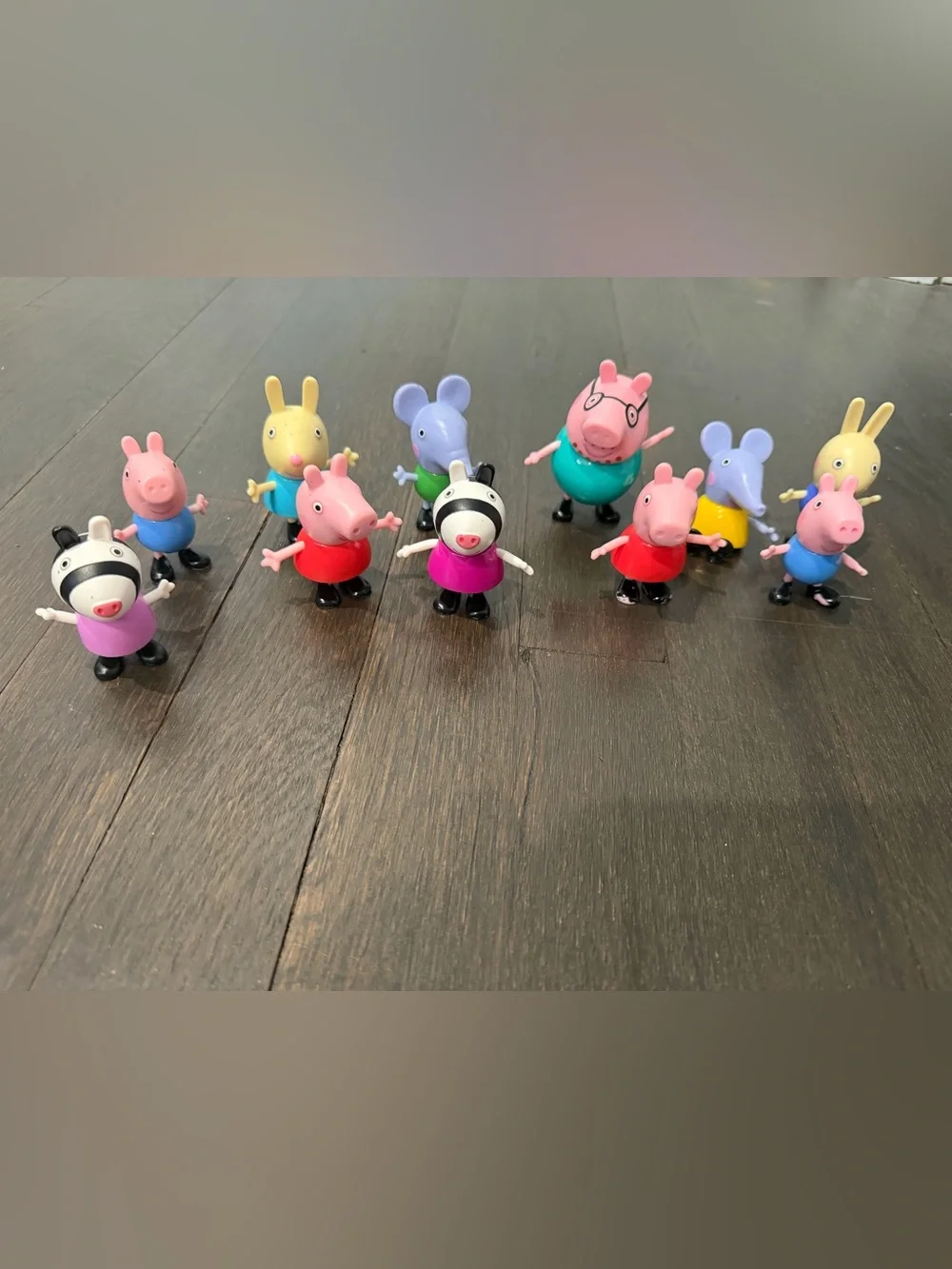 Peppa Pig Small Character Figure Set - Pink, Red, Teal, Purple, Yellow